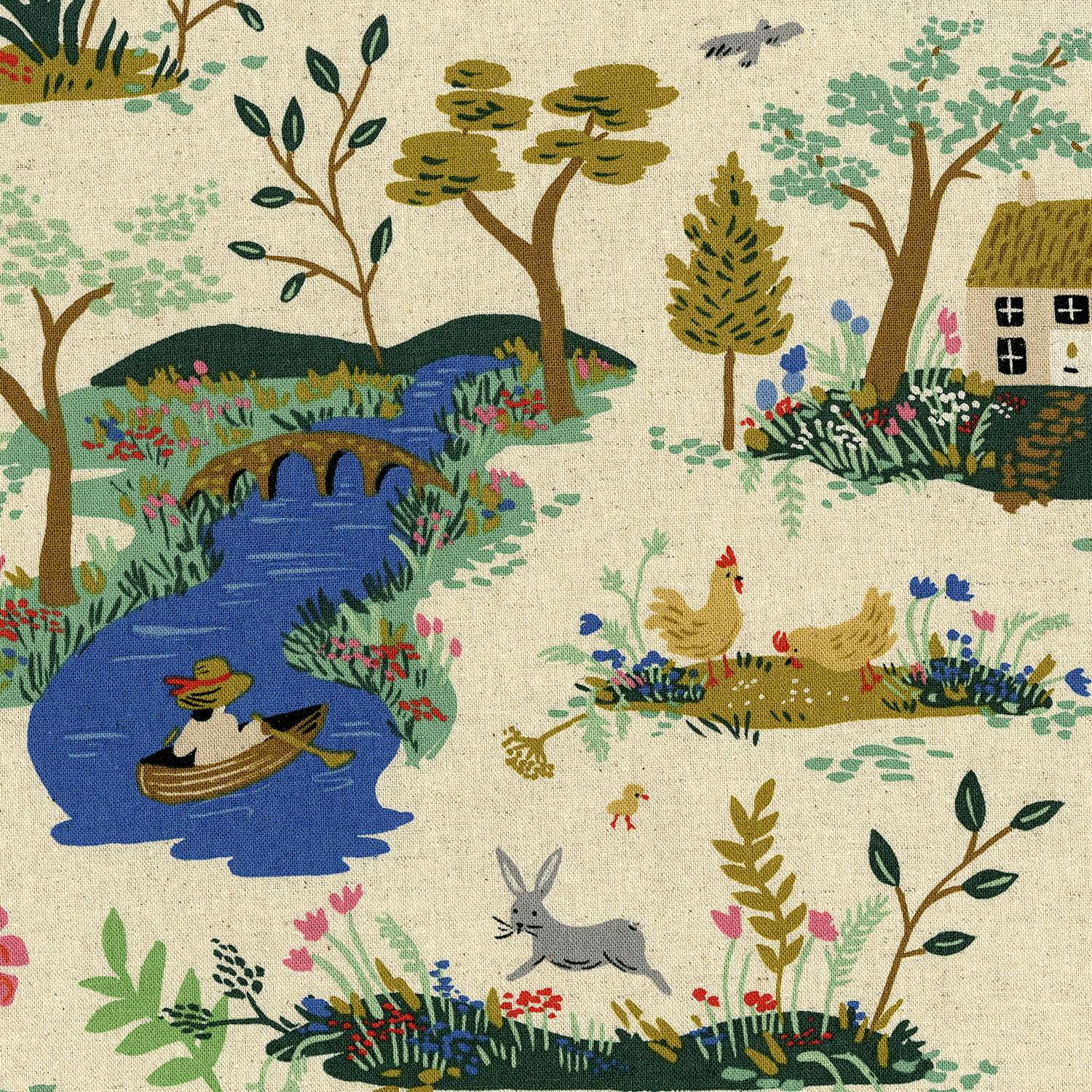 安価 Rifle Paper Co. AB8056-032 English Garden Garden Toile Cream 絵画