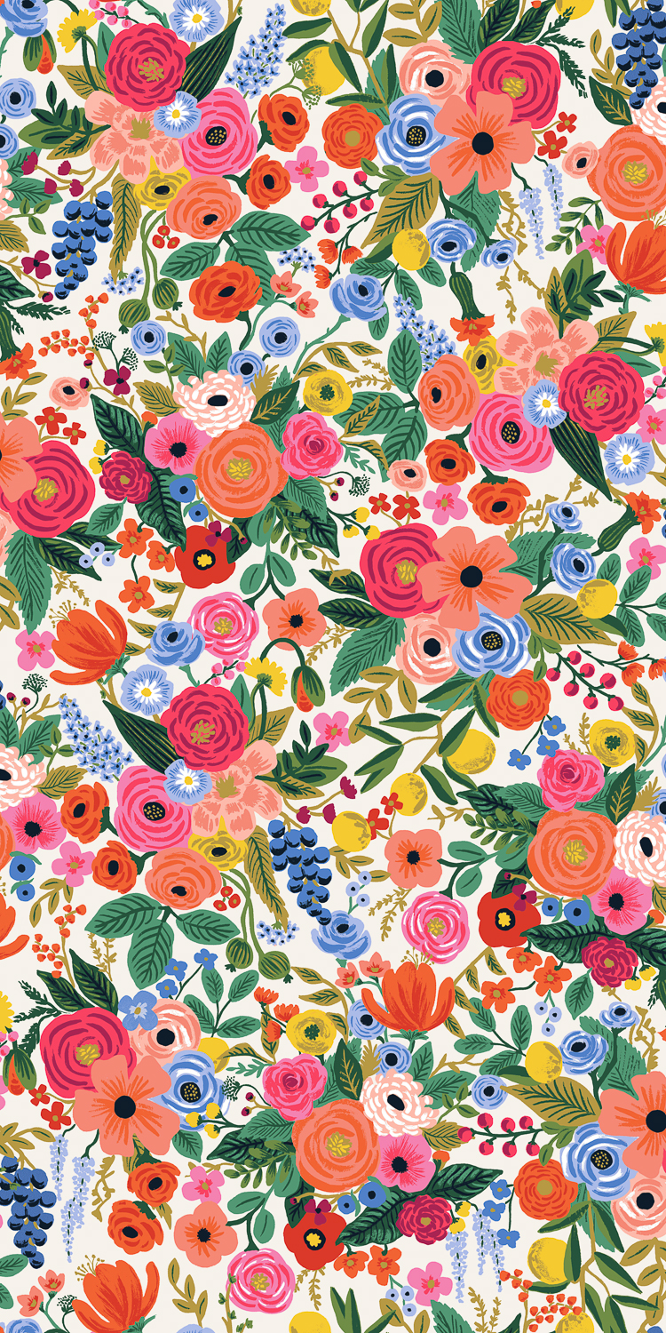 Rifle Paper Co. RP100-CR1 Wildwood Garden Party Cream Fabric