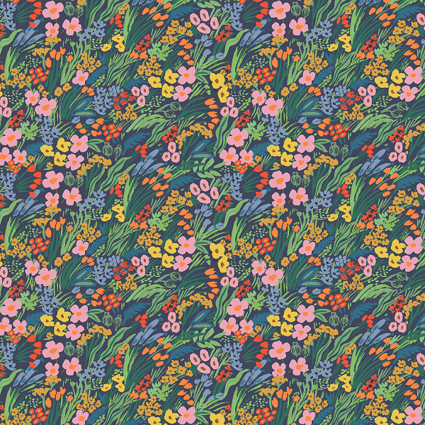 Rifle Paper Co. RP909-BM2 Bramble Lea Blue Multi Fabric
