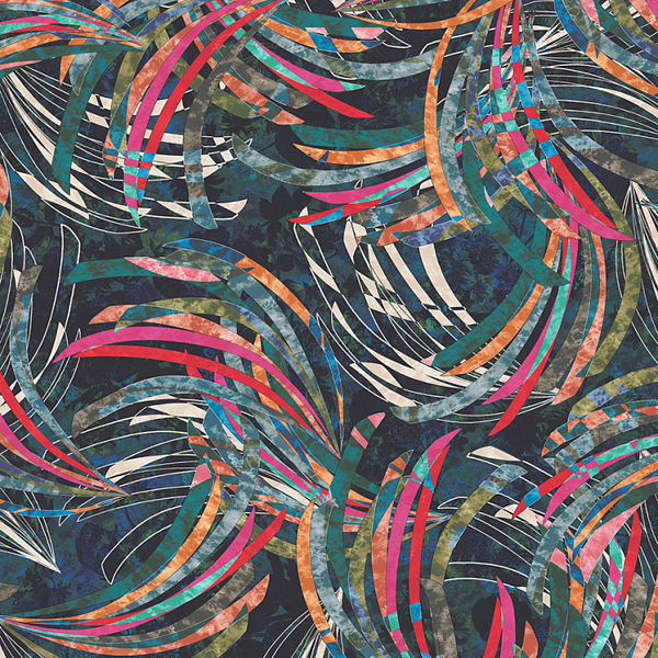 RJR Fabrics RJ803-TE1D Arcadia Color Play Teal Digiprint Fabric