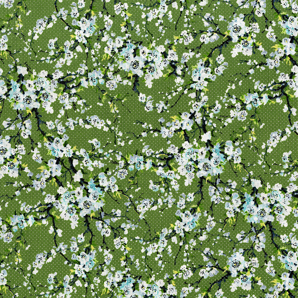 RJR Fabrics 3254-004 Serene Spring First Flourish Seedling Metallic Fabric