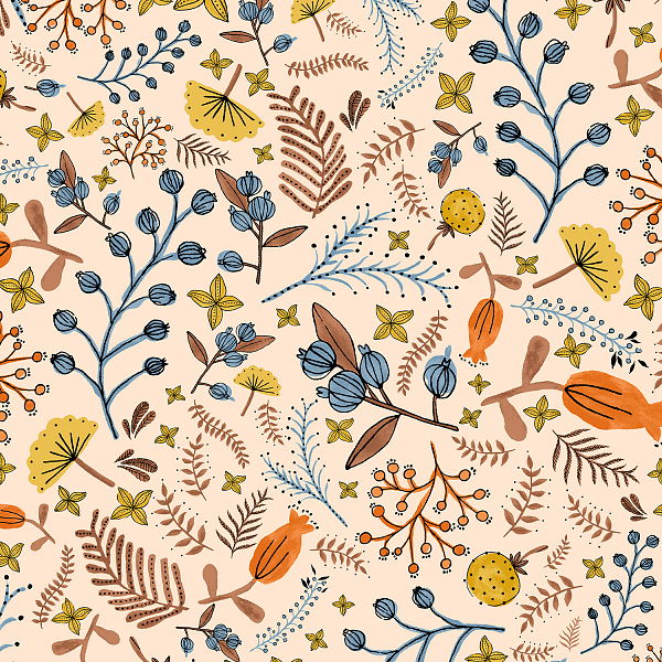 RJR Fabrics RJ3700-SB2 Whimsical Fleur De Joy Spring Mix Soft Blush Fabric